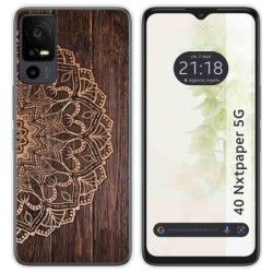Funda Silicona para TCL 40 NXTPAPER 5G diseño Madera 06 Dibujos