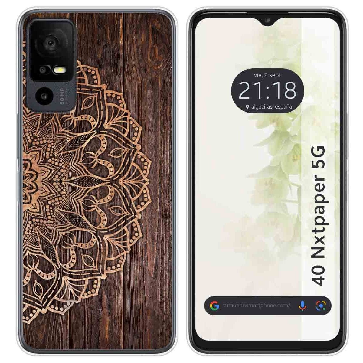 Funda Silicona para TCL 40 NXTPAPER 5G diseño Madera 06 Dibujos