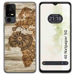 Funda Silicona para TCL 40 NXTPAPER 5G diseño Madera 07 Dibujos