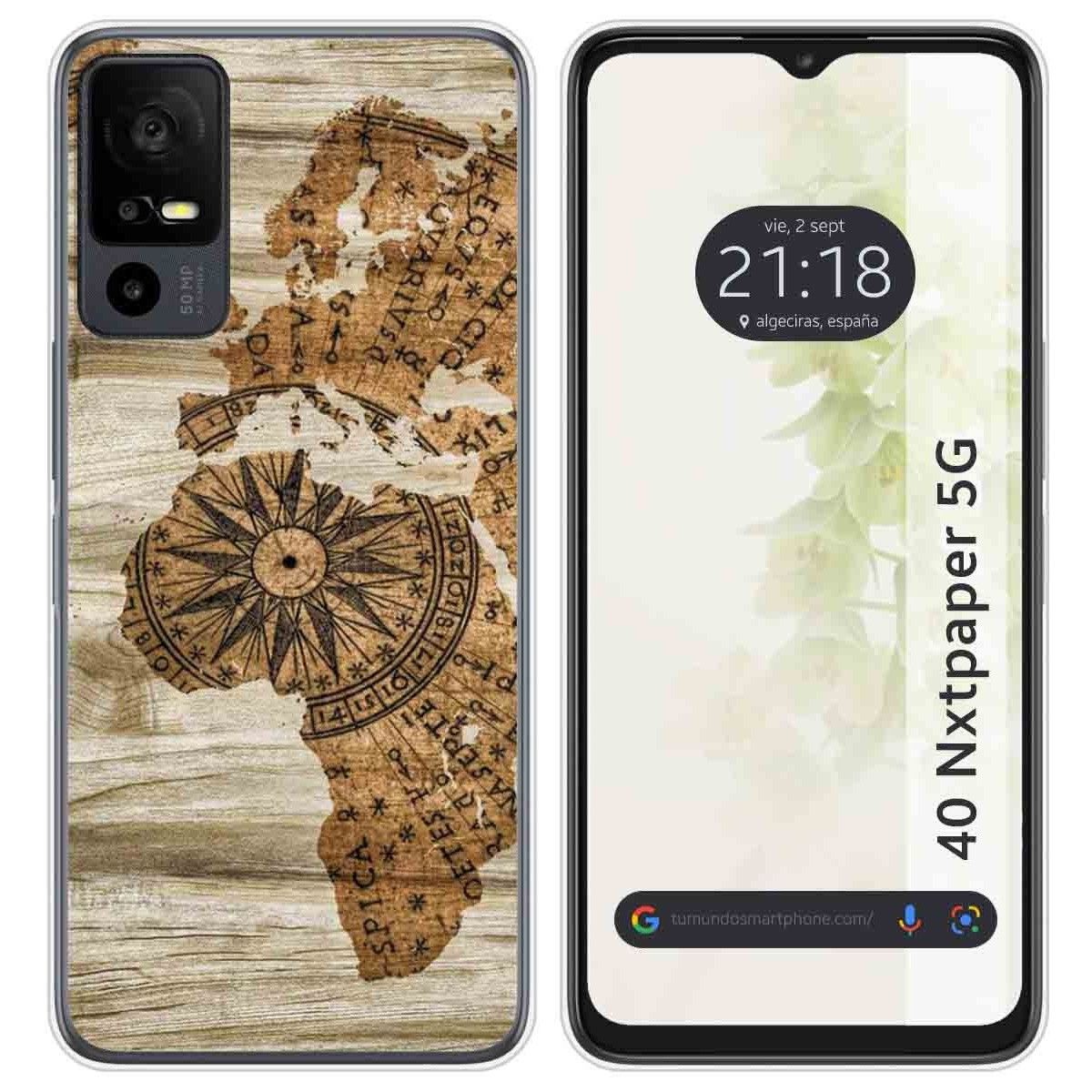 Funda Silicona para TCL 40 NXTPAPER 5G diseño Madera 07 Dibujos