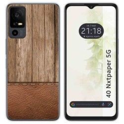 Funda Silicona para TCL 40 NXTPAPER 5G diseño Madera 09 Dibujos