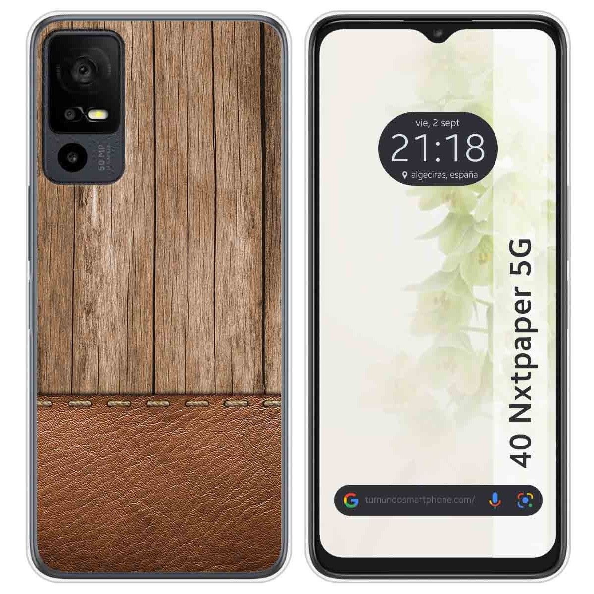 Funda Silicona para TCL 40 NXTPAPER 5G diseño Madera 09 Dibujos