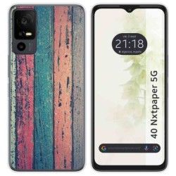 Funda Silicona para TCL 40 NXTPAPER 5G diseño Madera 10 Dibujos