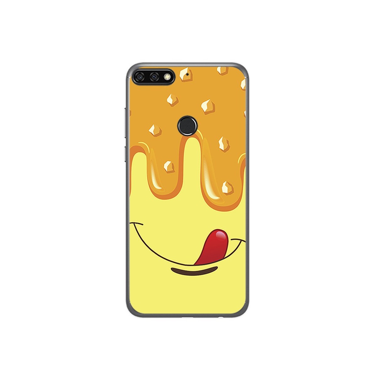 Funda Gel Tpu para Huawei Honor 7C / Y7 2018 Diseño Helado Vainilla Dibujos