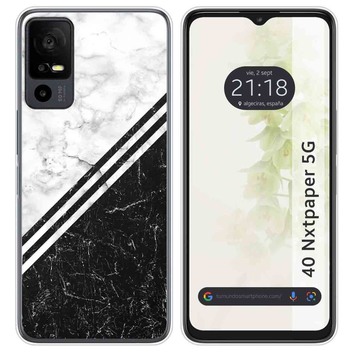 Funda Silicona para TCL 40 NXTPAPER 5G diseño Mármol 01 Dibujos