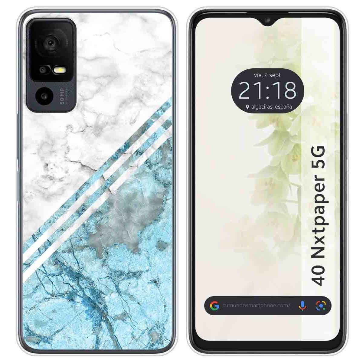 Funda Silicona para TCL 40 NXTPAPER 5G diseño Mármol 02 Dibujos