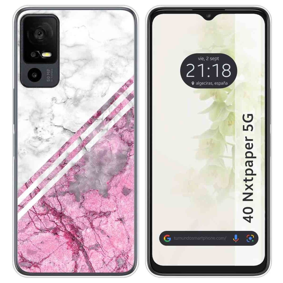 Funda Silicona para TCL 40 NXTPAPER 5G diseño Mármol 03 Dibujos