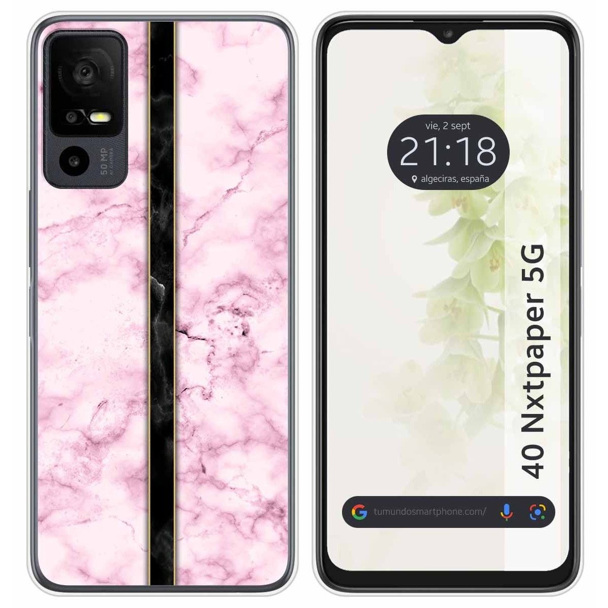Funda Silicona para TCL 40 NXTPAPER 5G diseño Mármol 04 Dibujos