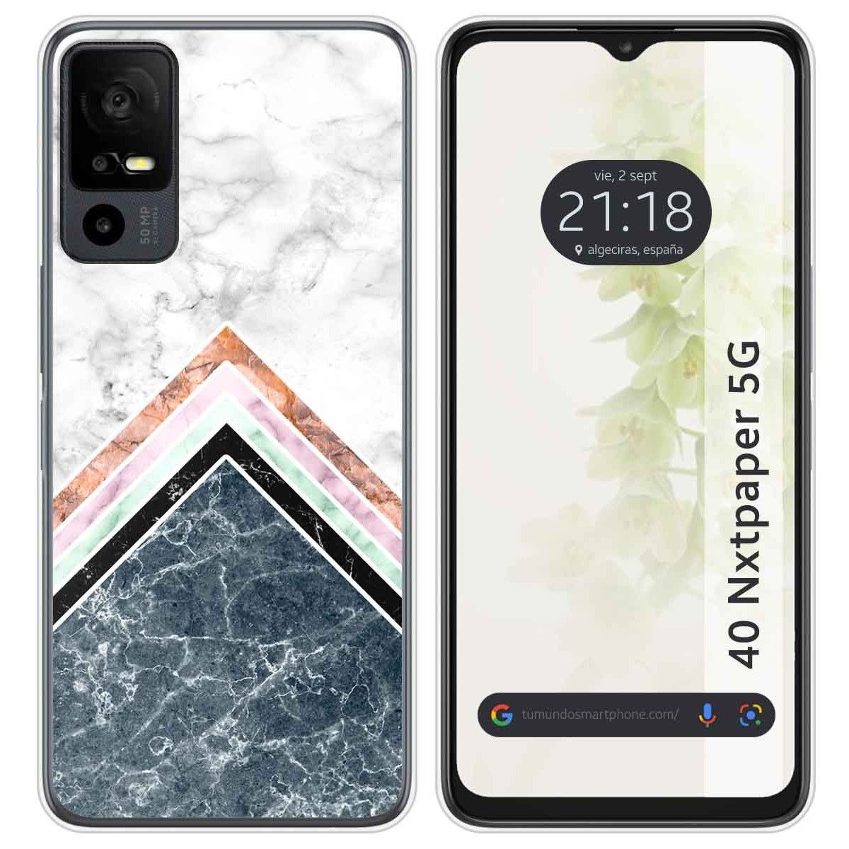 Funda Silicona para TCL 40 NXTPAPER 5G diseño Mármol 05 Dibujos