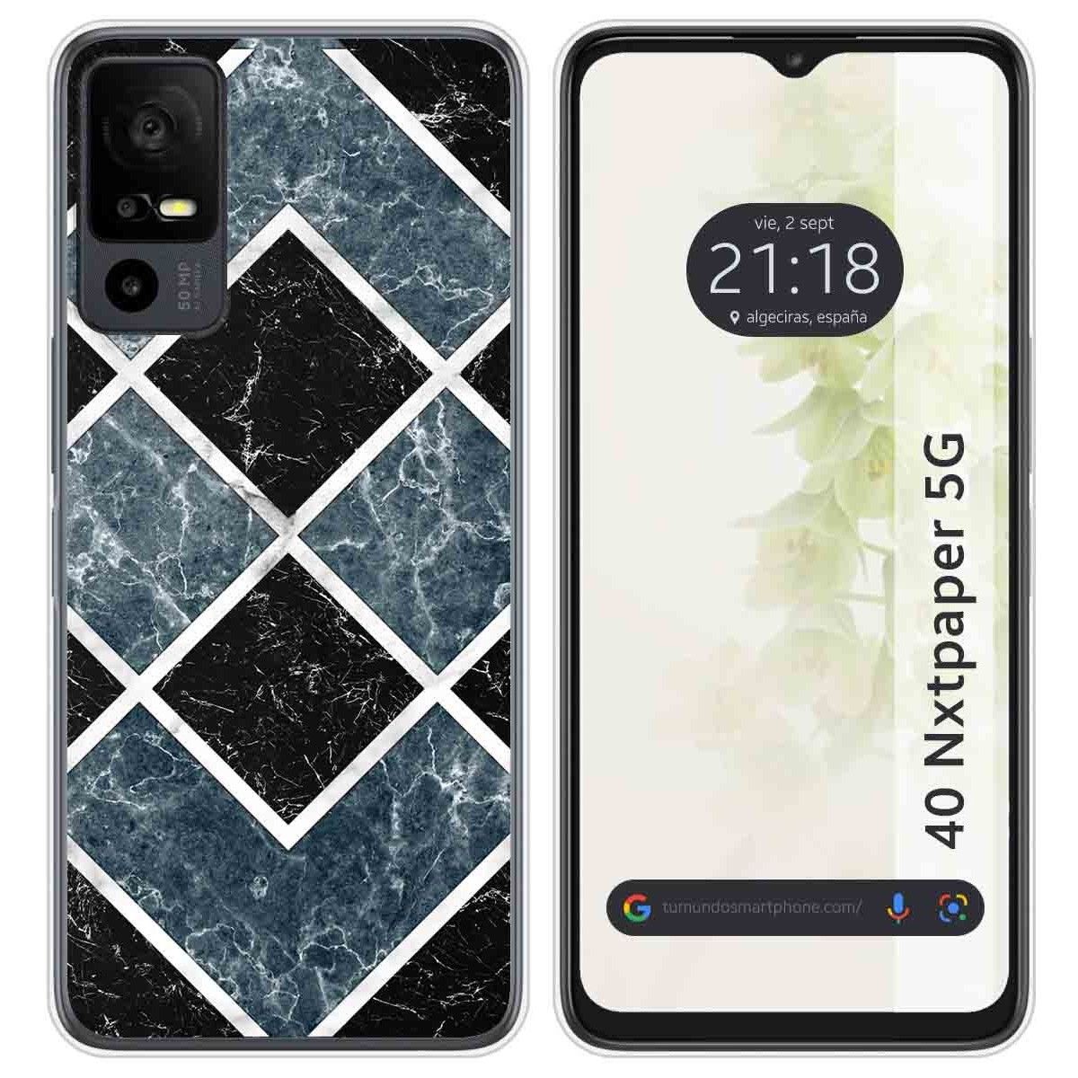 Funda Silicona para TCL 40 NXTPAPER 5G diseño Mármol 06 Dibujos