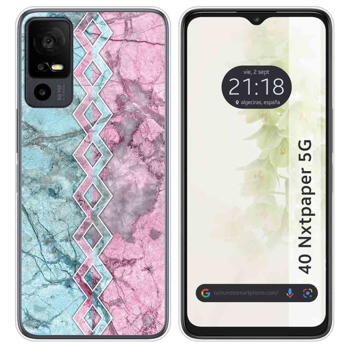 Funda Silicona para TCL 40 NXTPAPER 5G diseño Mármol 08 Dibujos