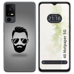 Funda Silicona para TCL 40 NXTPAPER 5G diseño Barba Dibujos