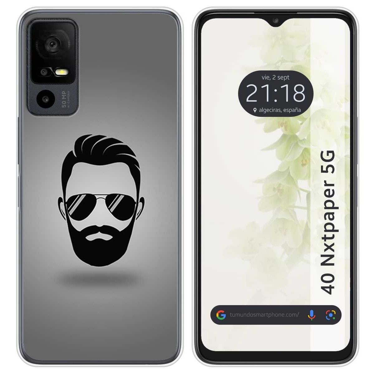 Funda Silicona para TCL 40 NXTPAPER 5G diseño Barba Dibujos