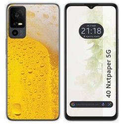 Funda Silicona para TCL 40 NXTPAPER 5G diseño Cerveza Dibujos