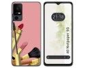 Funda Silicona para TCL 40 NXTPAPER 5G diseño Brochas Dibujos