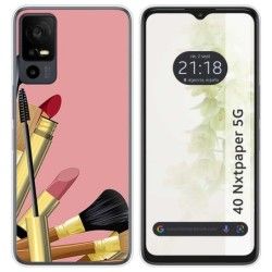 Funda Silicona para TCL 40 NXTPAPER 5G diseño Brochas Dibujos