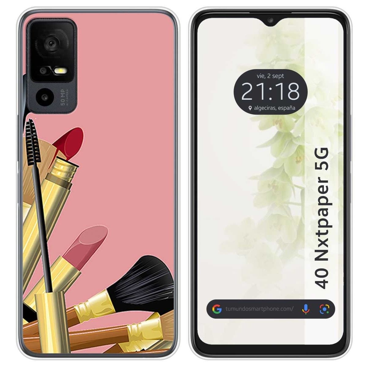 Funda Silicona para TCL 40 NXTPAPER 5G diseño Brochas Dibujos