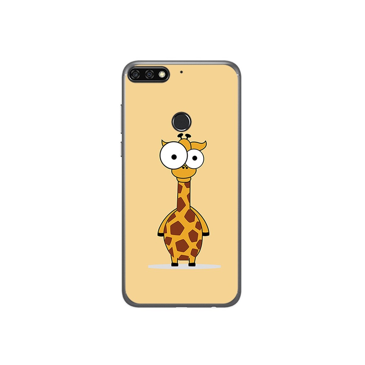Funda Gel Tpu para Huawei Honor 7C / Y7 2018 Diseño Jirafa Dibujos