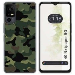 Funda Silicona para TCL 40 NXTPAPER 5G diseño Camuflaje Dibujos
