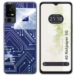 Funda Silicona para TCL 40 NXTPAPER 5G diseño Circuito Dibujos