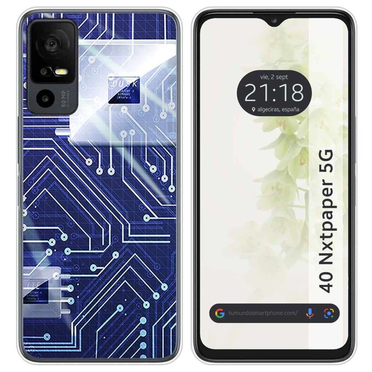 Funda Silicona para TCL 40 NXTPAPER 5G diseño Circuito Dibujos