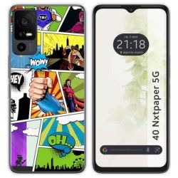 Funda Silicona para TCL 40 NXTPAPER 5G diseño Comic Dibujos