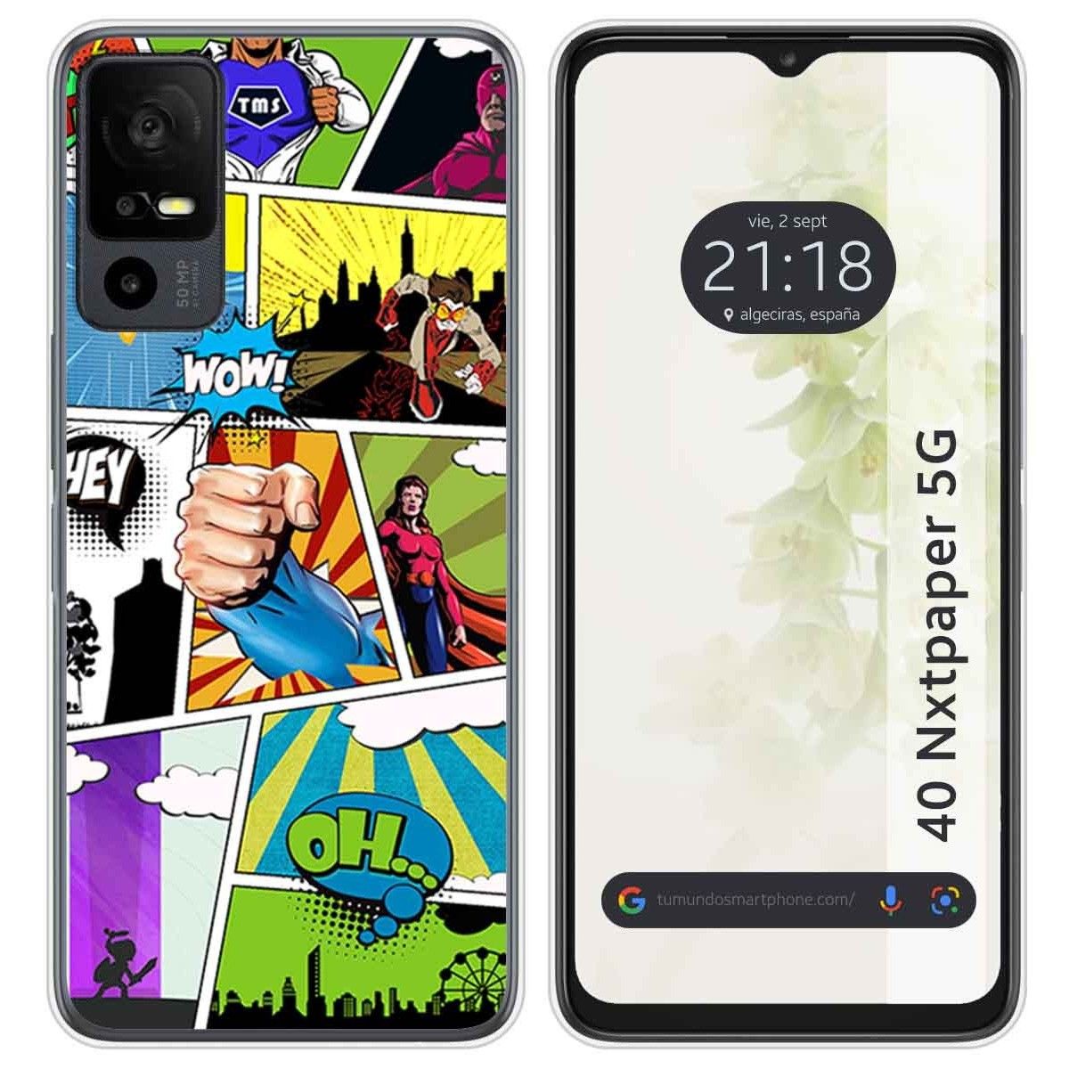 Funda Silicona para TCL 40 NXTPAPER 5G diseño Comic Dibujos