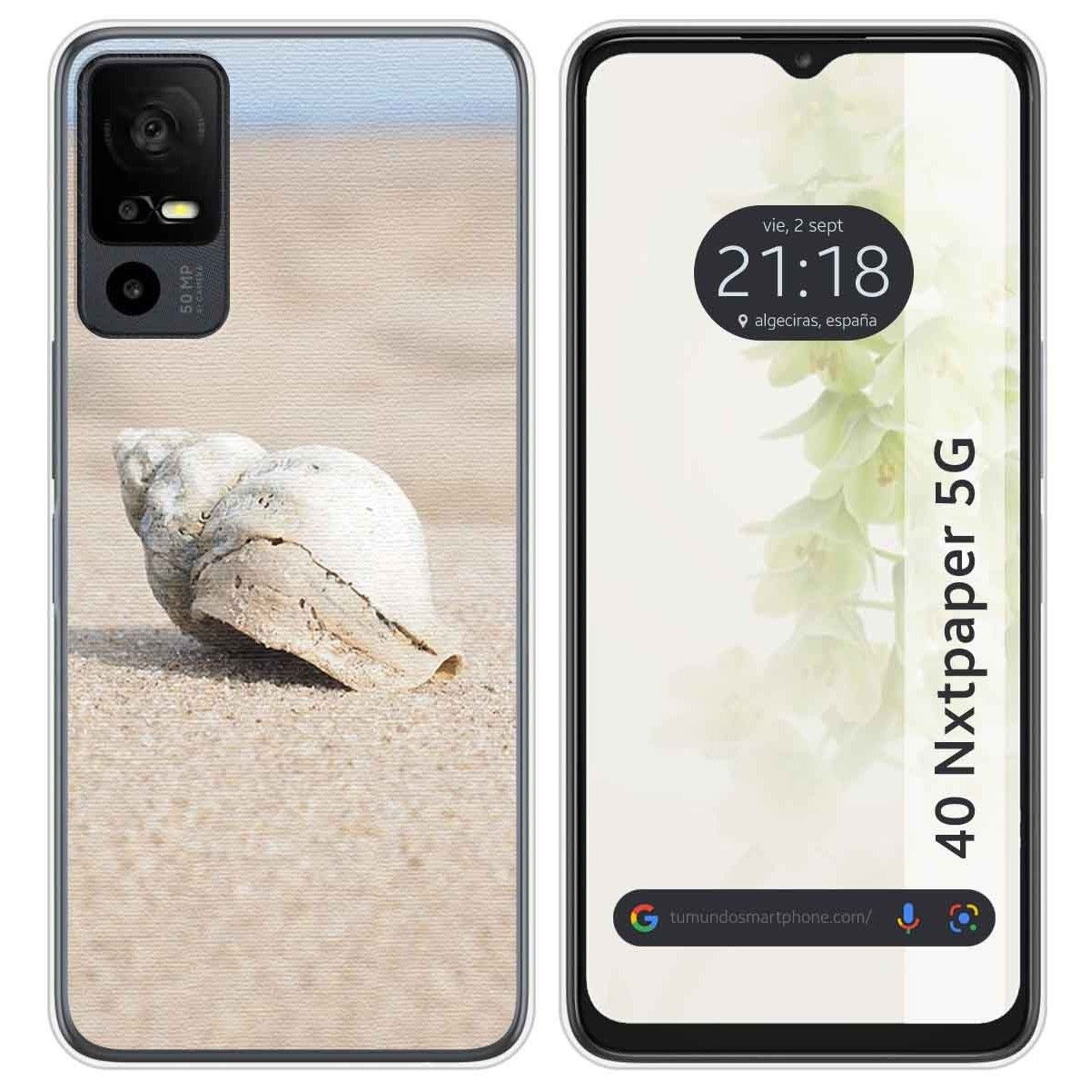 Funda Silicona para TCL 40 NXTPAPER 5G diseño Concha Dibujos