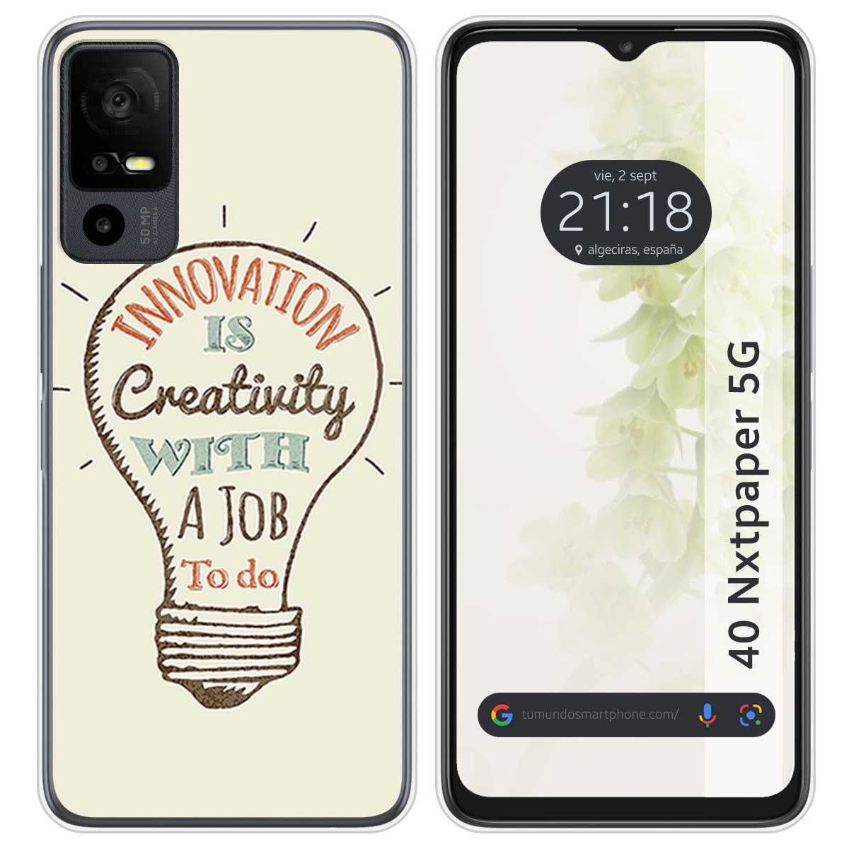 Funda Silicona para TCL 40 NXTPAPER 5G diseño Creativity Dibujos