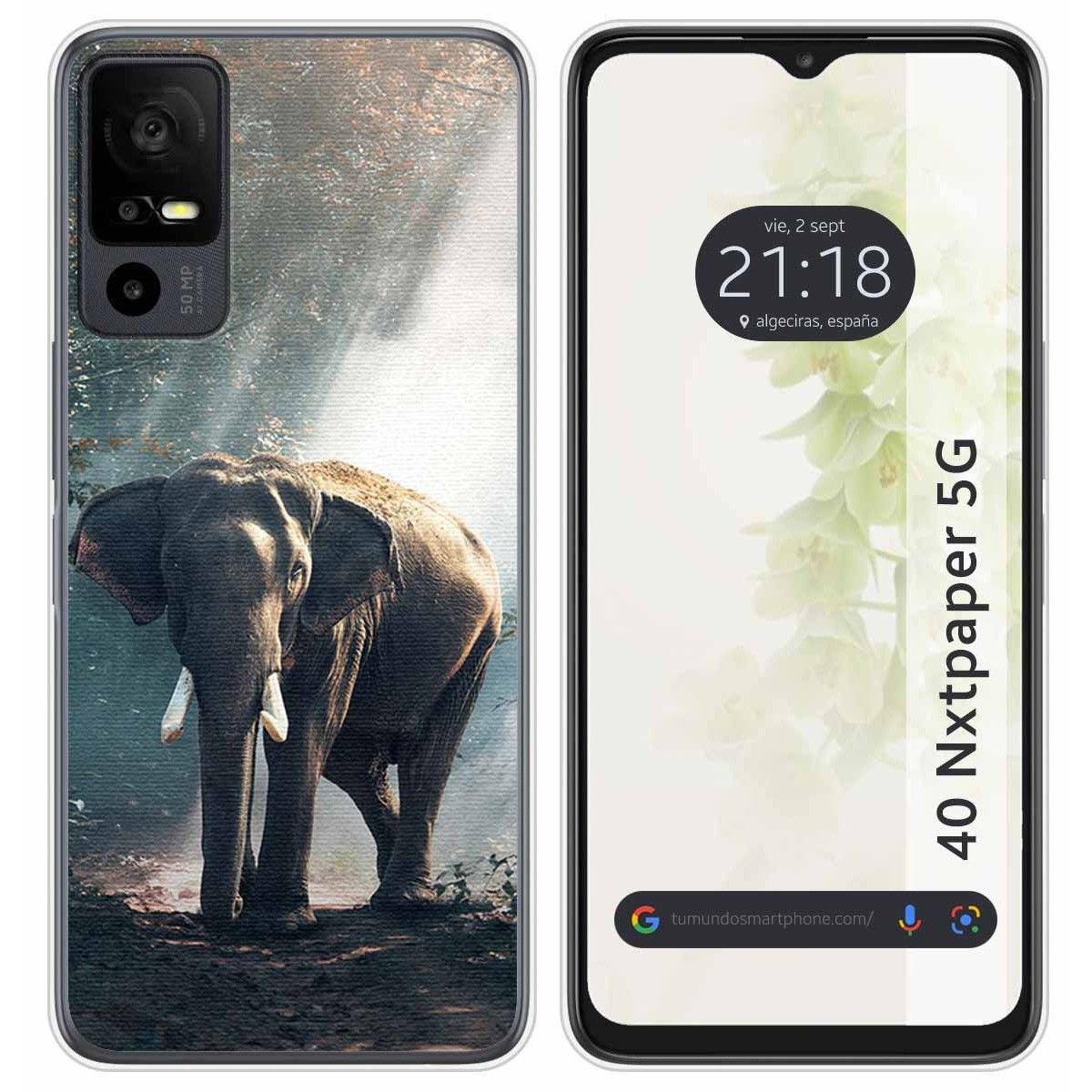 Funda Silicona para TCL 40 NXTPAPER 5G diseño Elefante Dibujos
