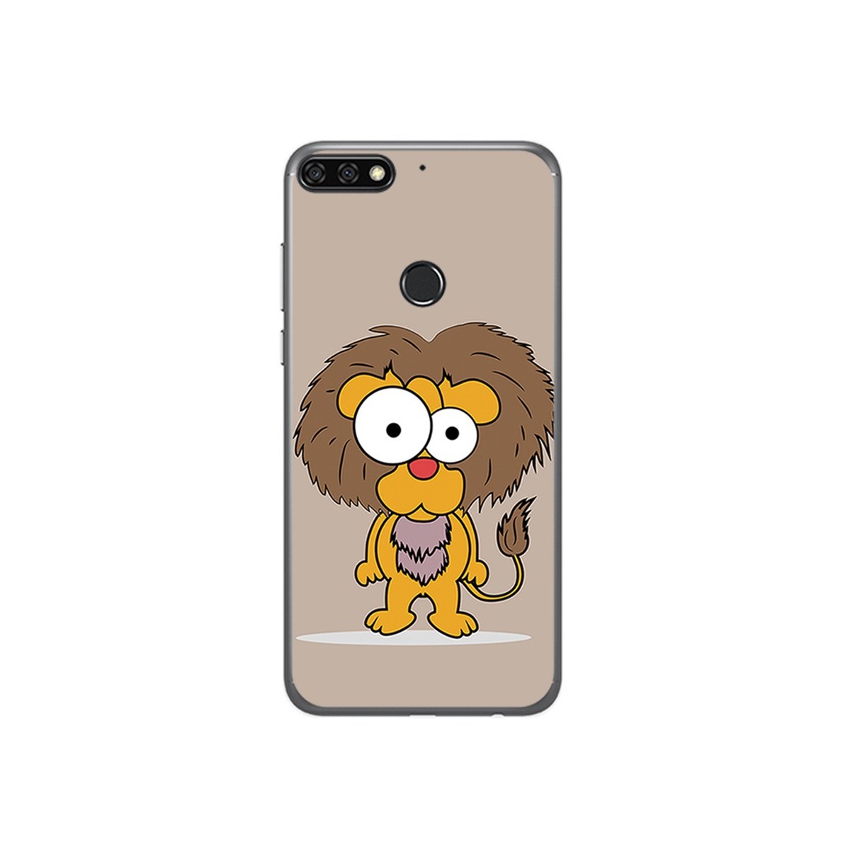 Funda Gel Tpu para Huawei Honor 7C / Y7 2018 Diseño Leon Dibujos