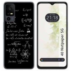 Funda Silicona para TCL 40 NXTPAPER 5G diseño Formulas Dibujos