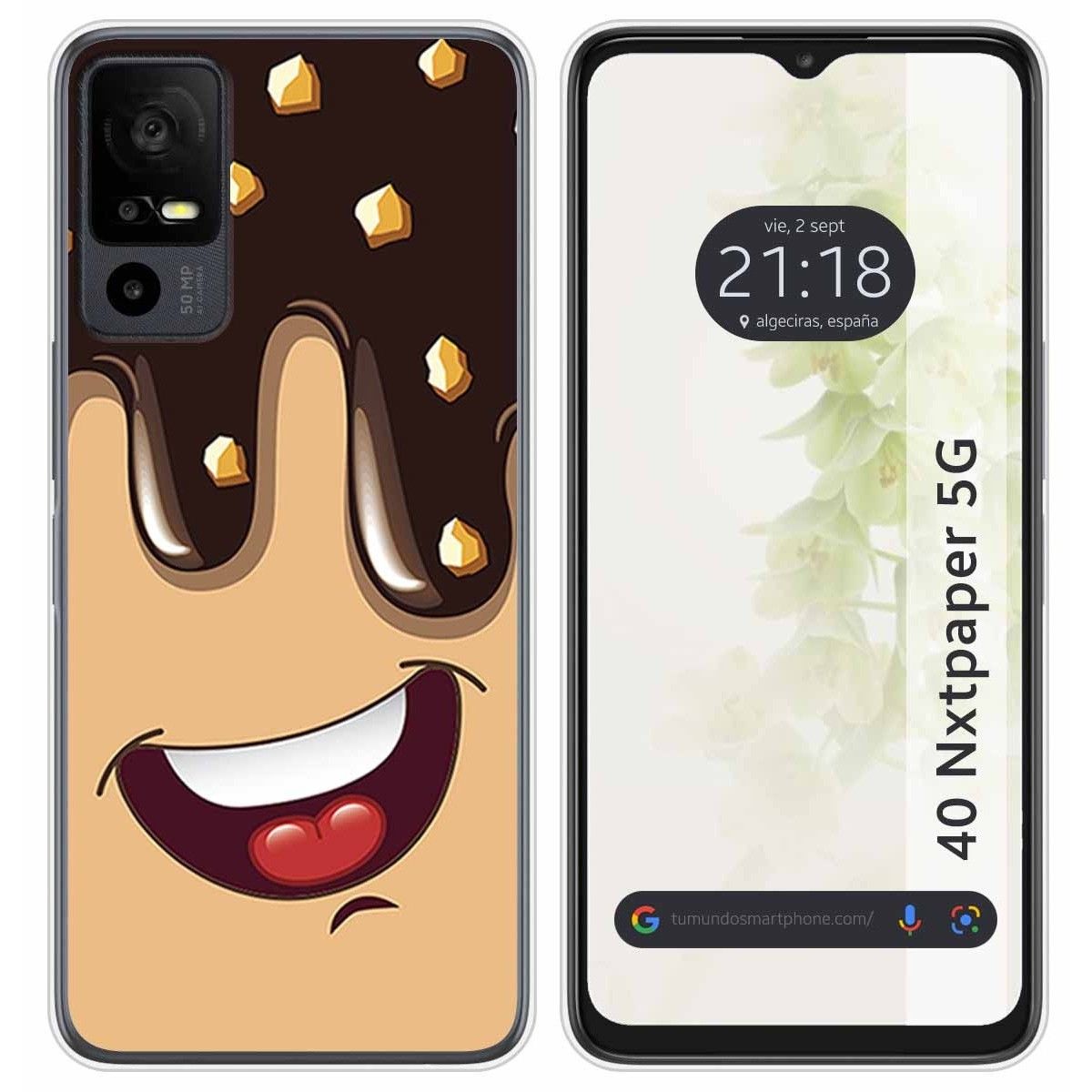 Funda Silicona para TCL 40 NXTPAPER 5G diseño Helado Chocolate Dibujos