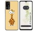 Funda Silicona para TCL 40 NXTPAPER 5G diseño Jirafa Dibujos
