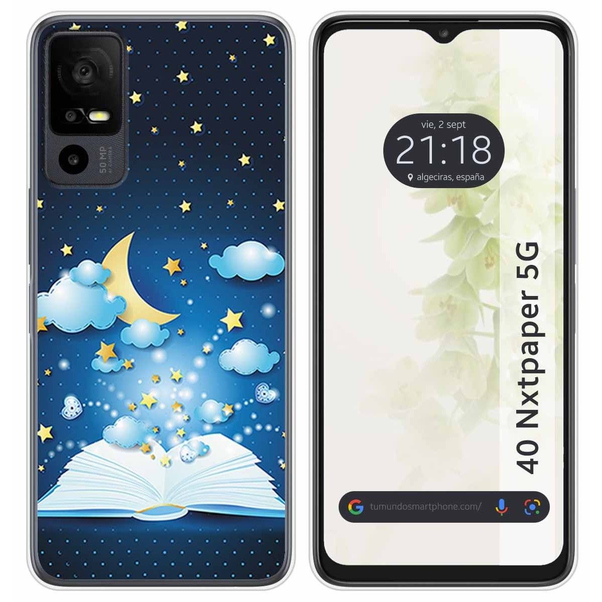 Funda Silicona para TCL 40 NXTPAPER 5G diseño Libro Cuentos Dibujos