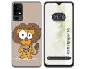Funda Silicona para TCL 40 NXTPAPER 5G diseño Leon Dibujos