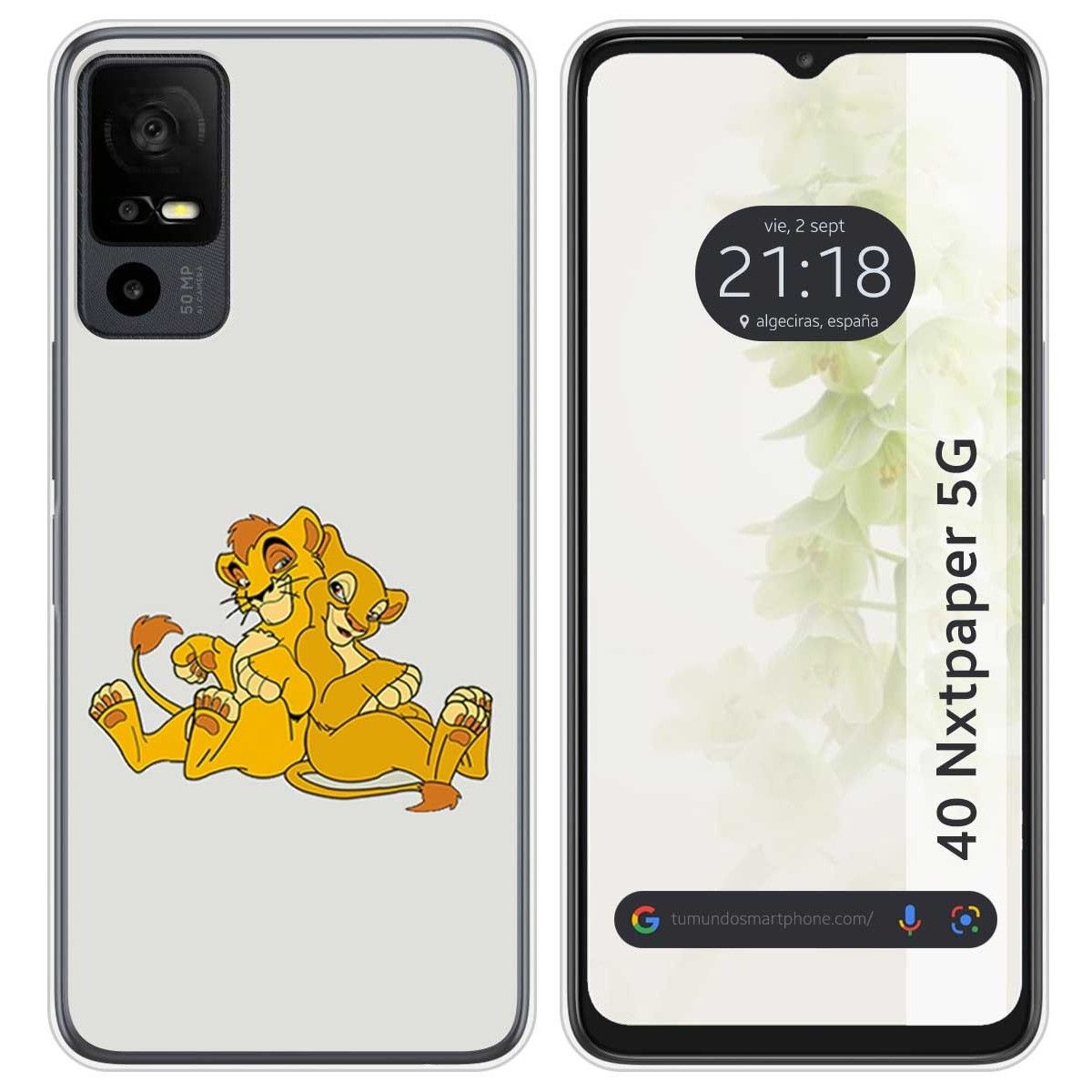 Funda Silicona para TCL 40 NXTPAPER 5G diseño Leones Dibujos