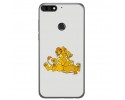 Funda Gel Tpu para Huawei Honor 7C / Y7 2018 Diseño Leones Dibujos