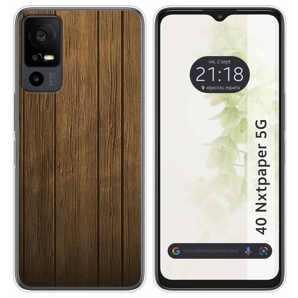 Funda Silicona para TCL 40 NXTPAPER 5G diseño Madera Dibujos
