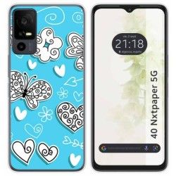 Funda Silicona para TCL 40 NXTPAPER 5G diseño Mariposas Dibujos
