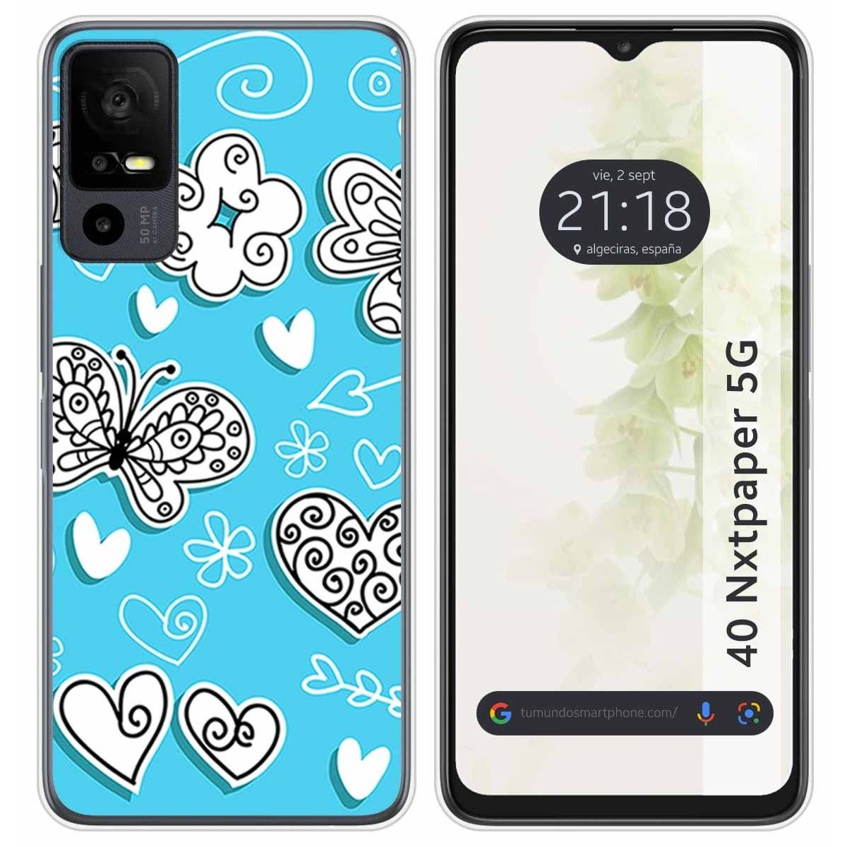 Funda Silicona para TCL 40 NXTPAPER 5G diseño Mariposas Dibujos