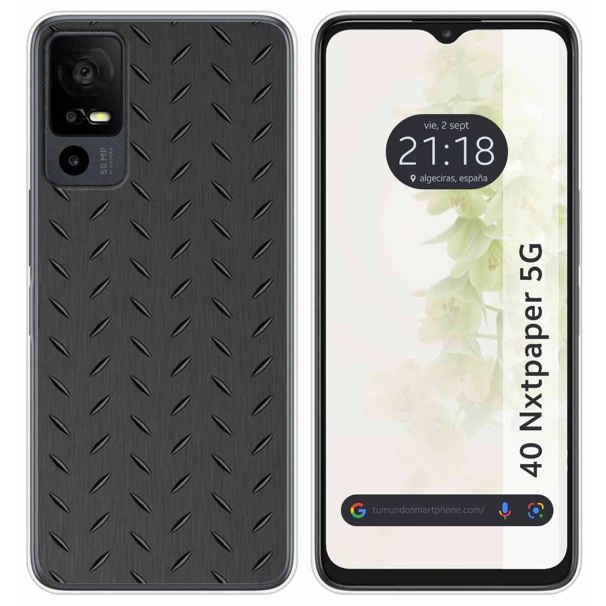 Funda Silicona para TCL 40 NXTPAPER 5G diseño Metal Dibujos