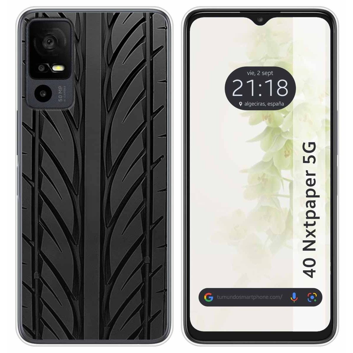 Funda Silicona para TCL 40 NXTPAPER 5G diseño Neumatico Dibujos