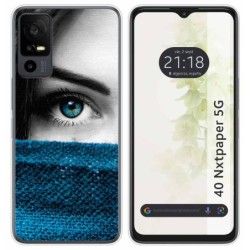 Funda Silicona para TCL 40 NXTPAPER 5G diseño Ojo Dibujos