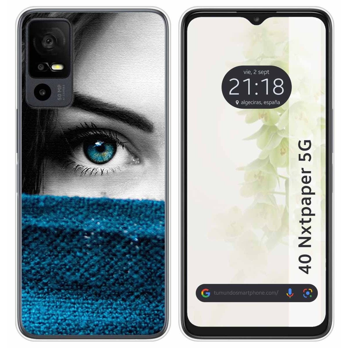 Funda Silicona para TCL 40 NXTPAPER 5G diseño Ojo Dibujos