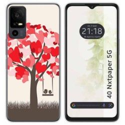 Funda Silicona para TCL 40 NXTPAPER 5G diseño Pajaritos Dibujos