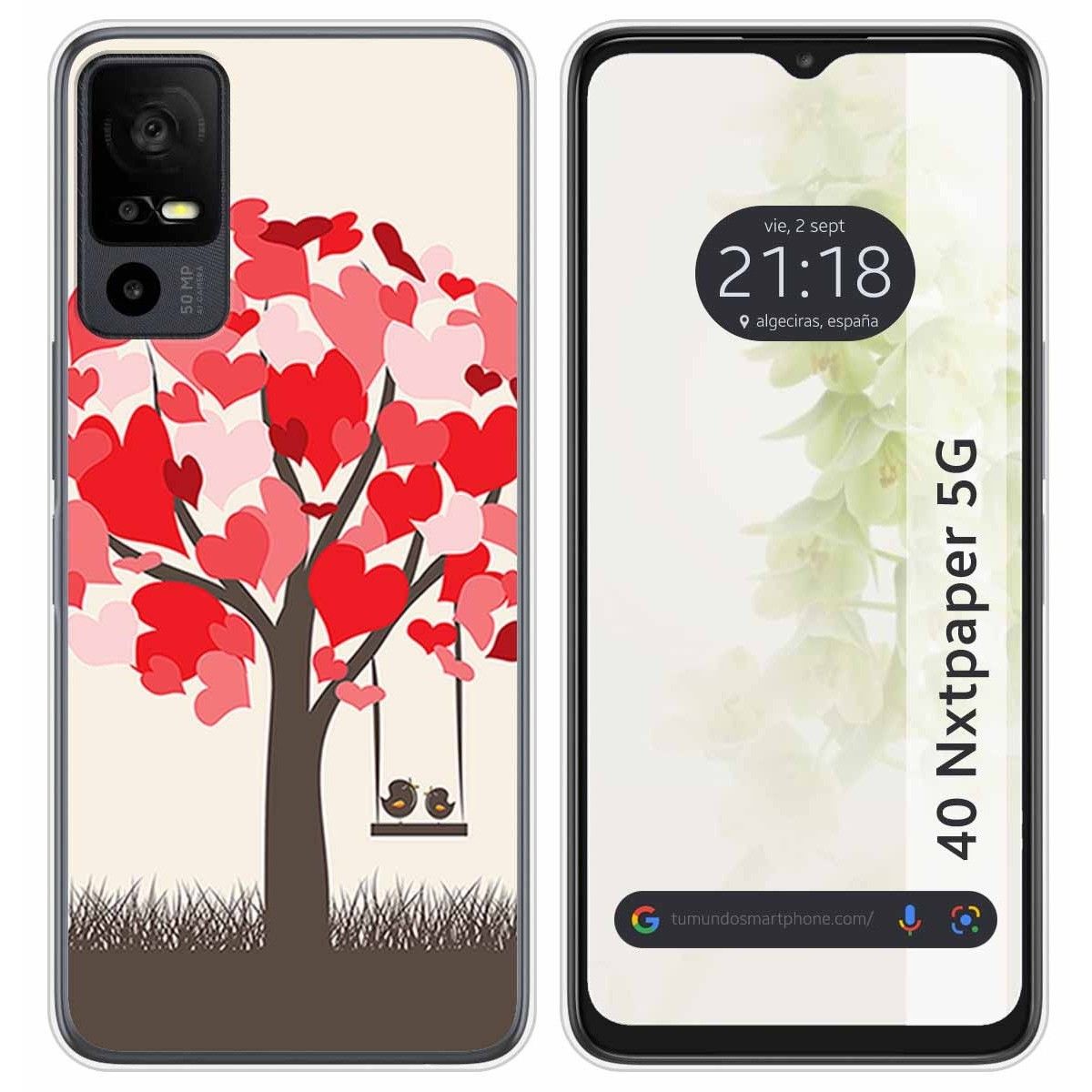 Funda Silicona para TCL 40 NXTPAPER 5G diseño Pajaritos Dibujos