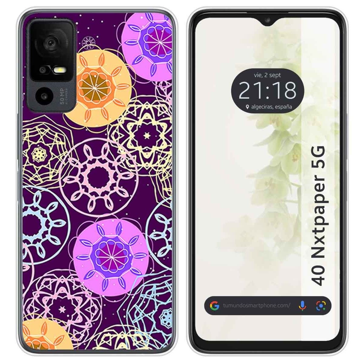 Funda Silicona para TCL 40 NXTPAPER 5G diseño Radial Dibujos