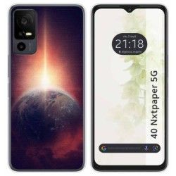 Funda Silicona para TCL 40 NXTPAPER 5G diseño Tierra Dibujos