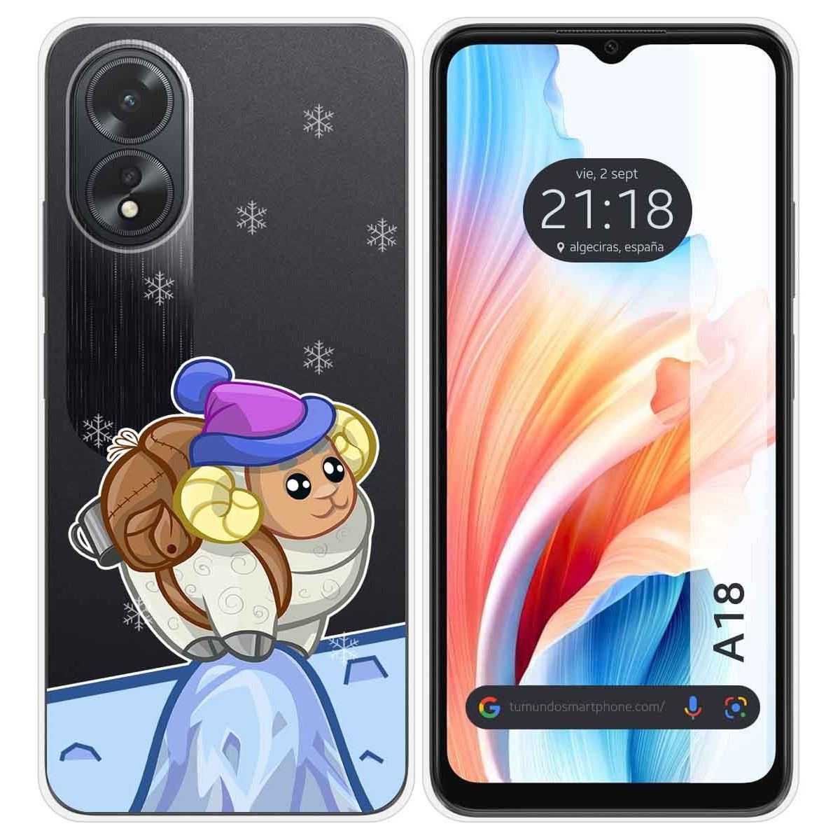 Funda Silicona Transparente para Oppo A18 diseño Cabra Dibujos